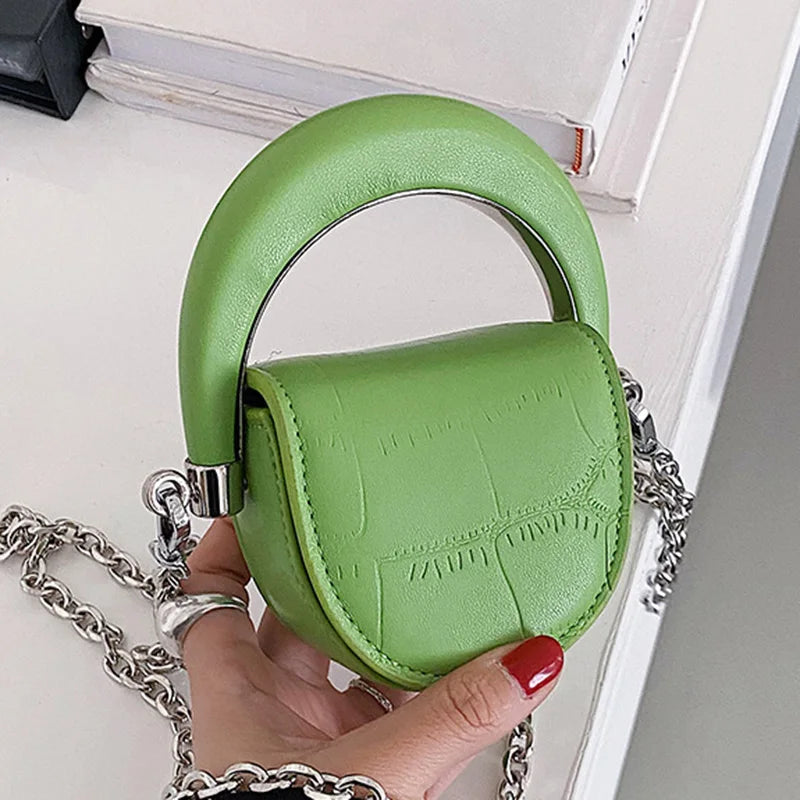 Women Pink Small Handbags Short Handle Clutches PU Leather Totes Bag