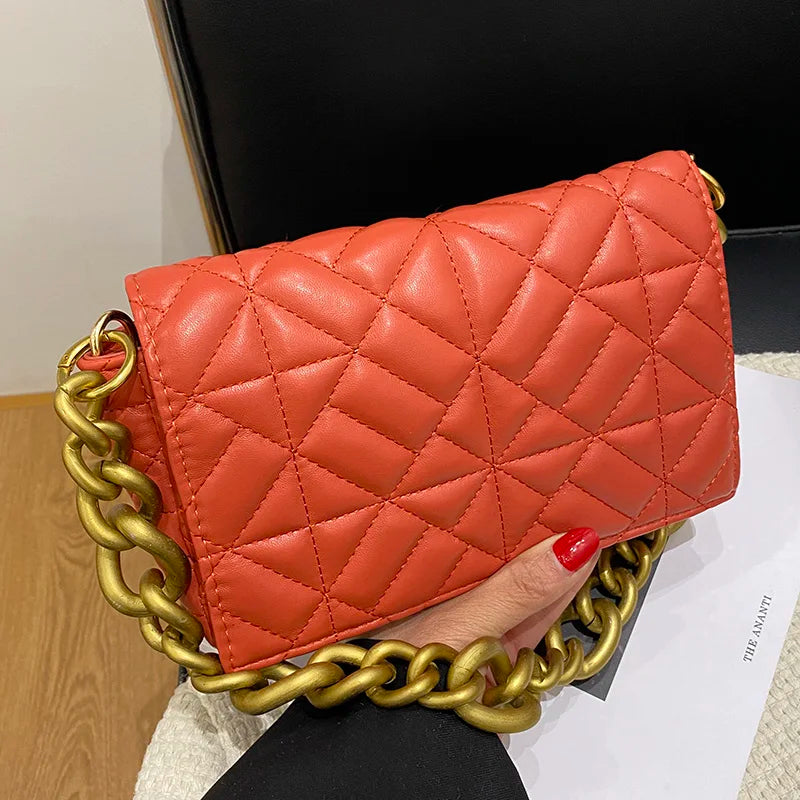Green Chain Shoulder Bag Purses Handbag Armpit Bags