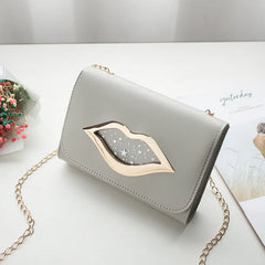 Big Lips Shoulder Bag for Women Stars Leather Change Purse Female