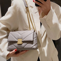 Square Flap Shoulder Bag Chain Crossbody Bag