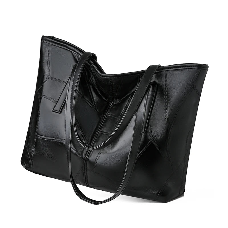 High Leather Big Pocket Casual Handbag Women Handbag Shoulder Bag