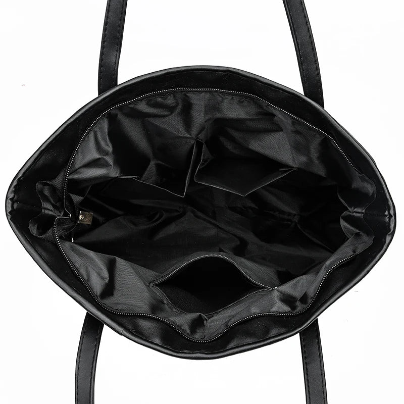 High Leather Big Pocket Casual Handbag Women Handbag Shoulder Bag