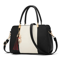 Tassel Patchwork Totes Casual Flap Handbag Shoulder Bag