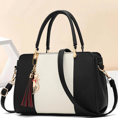Tassel Patchwork Totes Casual Flap Handbag Shoulder Bag