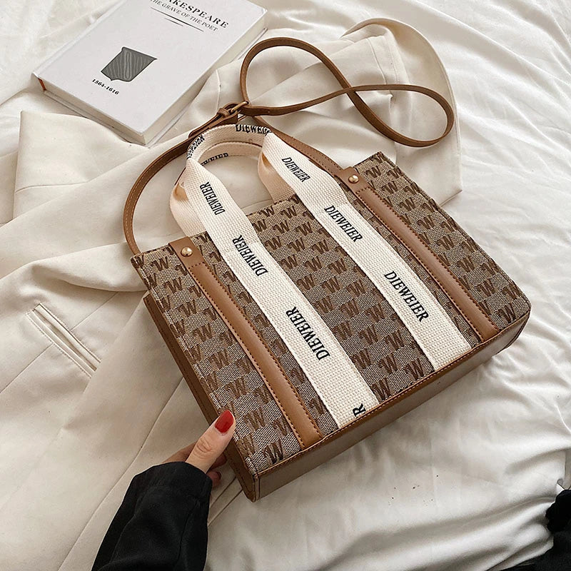 Large Capacity Denim Shoulder Bag for Women