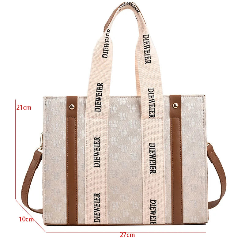 Large Capacity Denim Shoulder Bag for Women