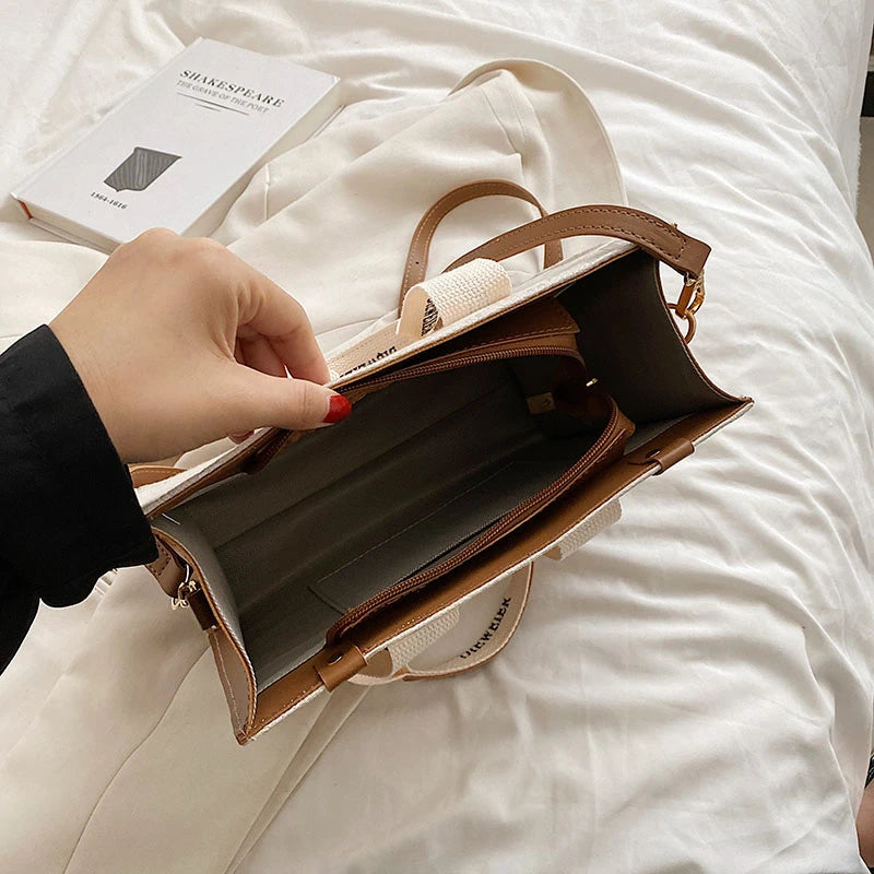 Large Capacity Denim Shoulder Bag for Women