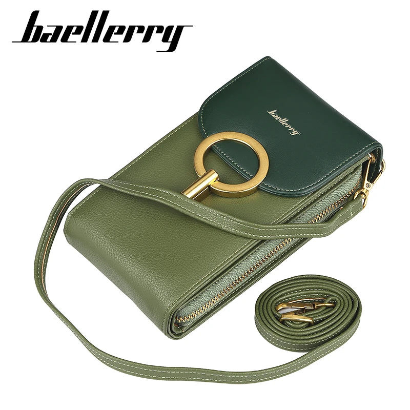Mini Crossbody Shoulder Bag Women High Cell Phone Pocket Ladies Purse Clutch Lea