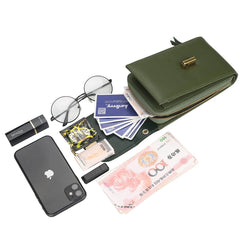 Mini Crossbody Shoulder Bag Women High Cell Phone Pocket Ladies Purse Clutch Lea