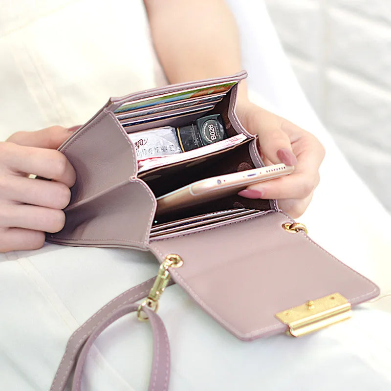 Mini Crossbody Shoulder Bag Women Cell Phone Pocket Ladies Purse Clutch Leather