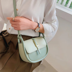 Patchwork Style Crossbody Bag Women PU Leather Handbag