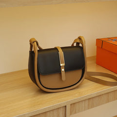 Patchwork Style Crossbody Bag Women PU Leather Handbag