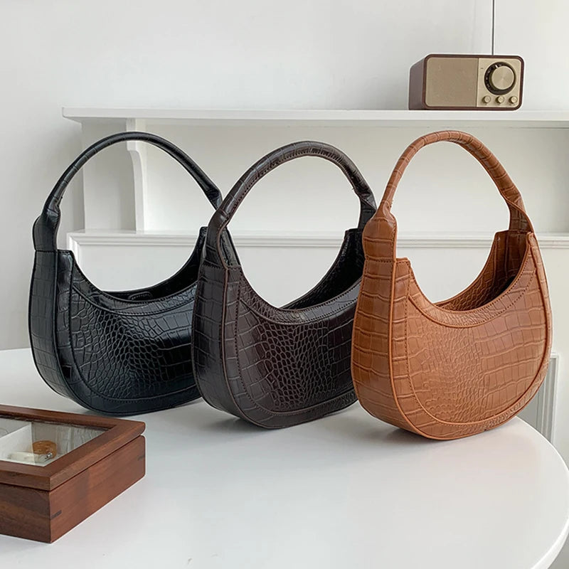 Nylon Zipper Casual Underarm Bag Colors Ladies Handbags