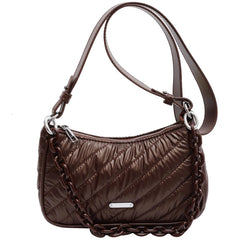 Thick Chain Half Moon Crossbody Bag Women's Shoulder Handbag