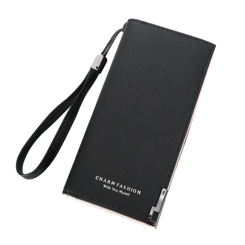 Women Leather Purses High Clutch Zipper Wallet Ladies Long Handbag