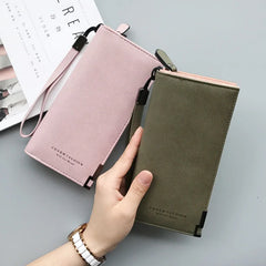 Women Leather Purses High Ladies Clutch Zipper Wallets