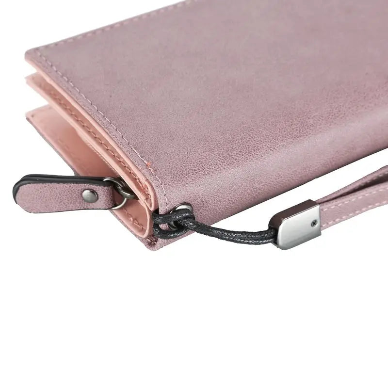 Women Leather Purses High Clutch Zipper Wallet Ladies Long Handbag