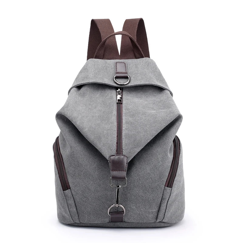 Canvas Backpack School Lady Student Laptop Bag Shoulder Bag