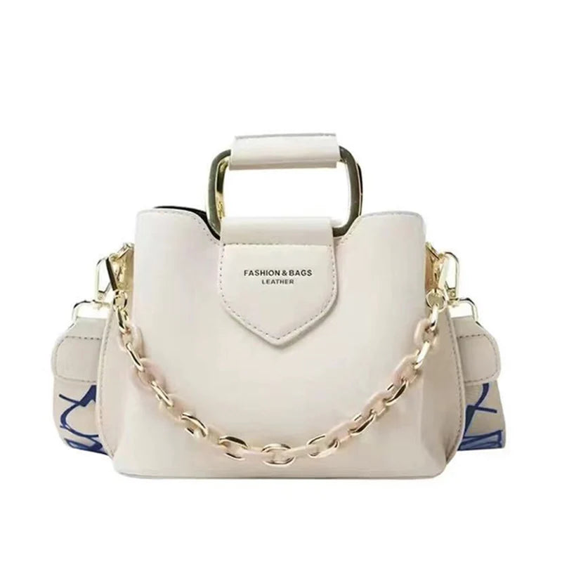 Women's Bucket Handbags High PU Leather Shoulder Crossbody Bags