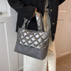 Winter Handbag for Women High Down Cotton Crossbody Bag