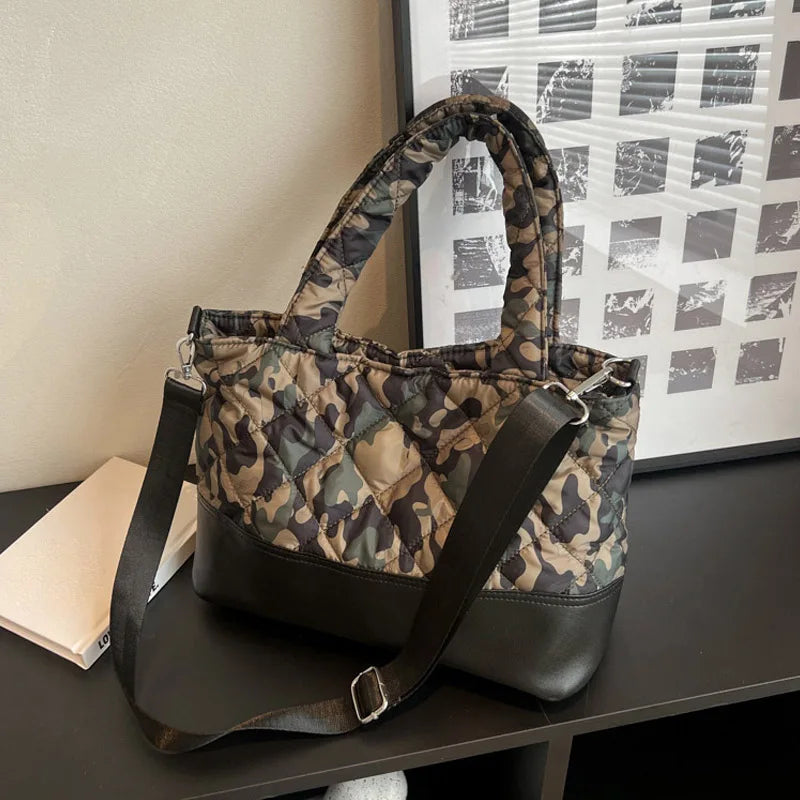 Winter Handbag for Women High Down Cotton Crossbody Bag