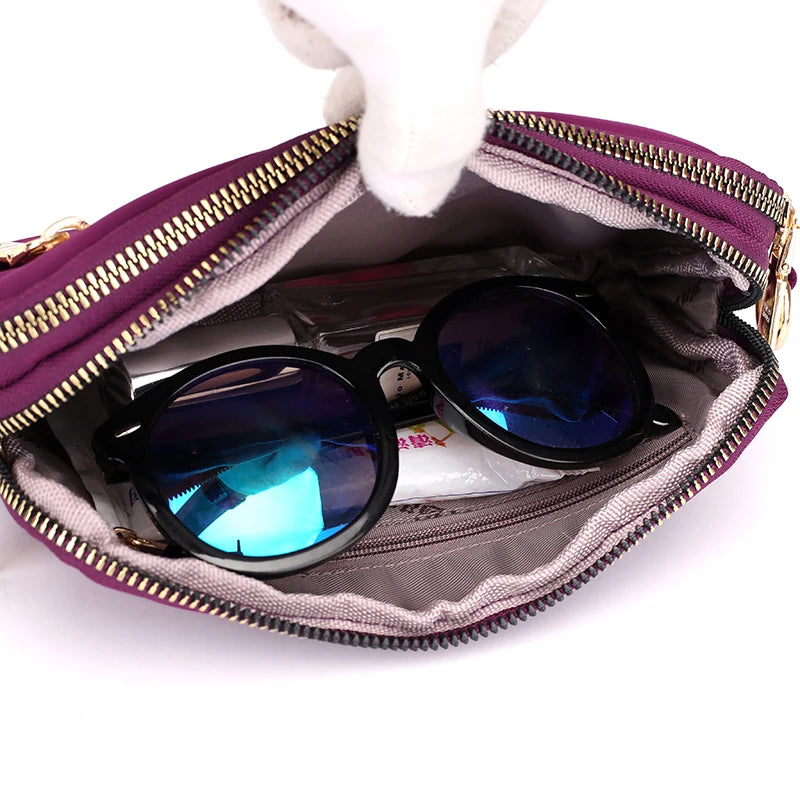 Women's Small Nylon Shoulder Messenger Bag Crossbody Phone Purse