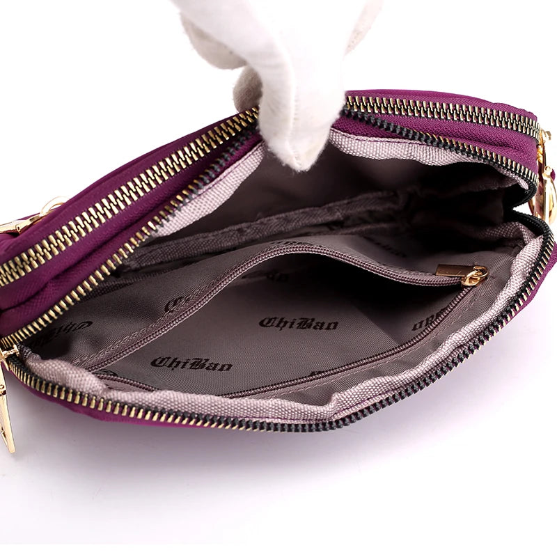 Women's Small Nylon Shoulder Messenger Bag Crossbody Phone Purse