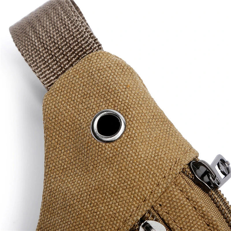 Waterproof Outdoor Sports Bag Canvas Pouch Korean-Style Waist Bag