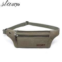 Waterproof Outdoor Sports Bag Canvas Pouch Korean-Style Waist Bag
