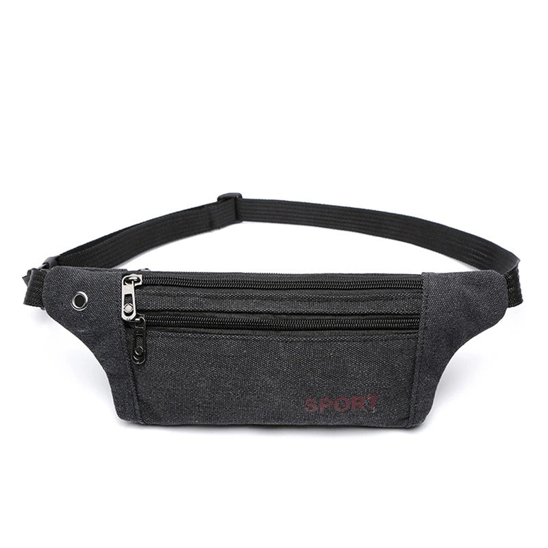 Waterproof Outdoor Sports Bag Canvas Pouch Korean-Style Waist Bag
