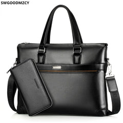 Men Leather Laptop Bag Crossbody Bags for Women Office Briefcase Shoulder