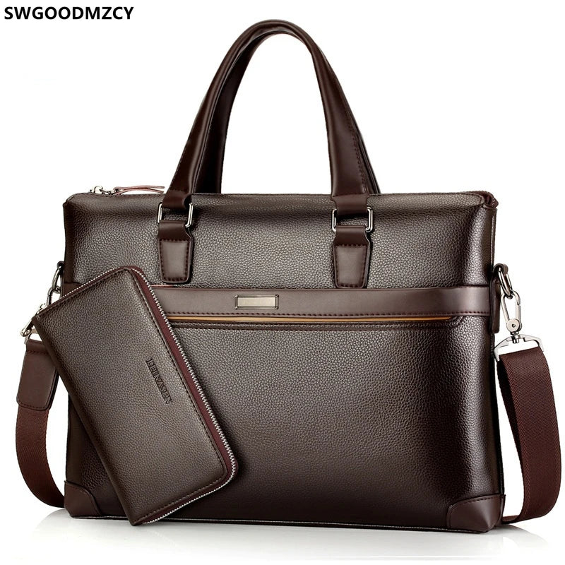 Men Leather Laptop Bag Crossbody Bags for Women Office Briefcase Shoulder