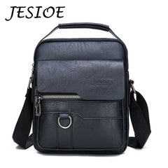 Men's Leather Laptop Briefcase Messenger Bag