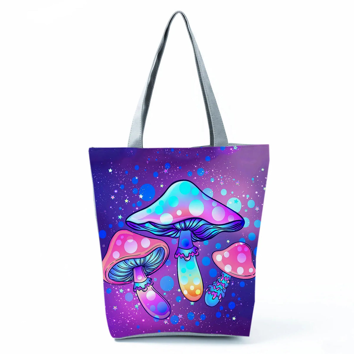 Bright Colors Mushroom Print Handbags Women Eco Reusable Shopping