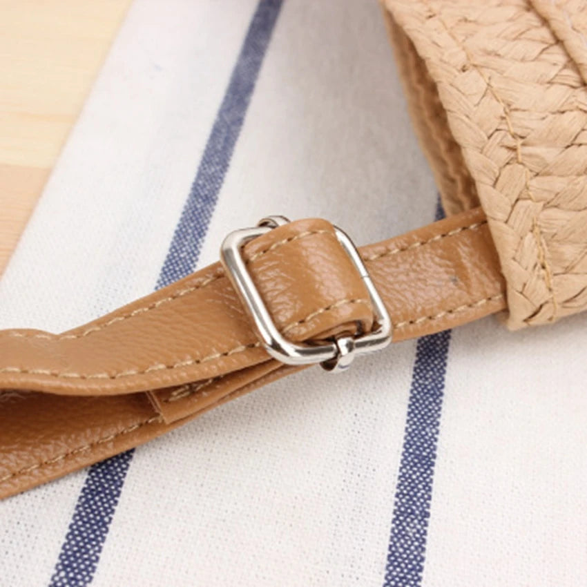 British Cylinder Straw Woven Bag Crossbody Dual-Use Bucket Leisure Bag