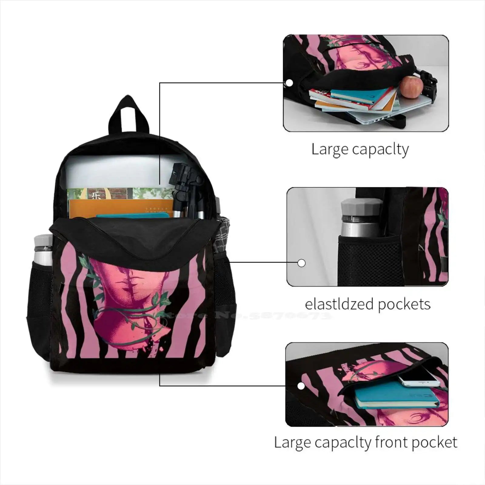 Broken Heart 3D Print Backpack Casual Bag Where Is The Love Summer Is