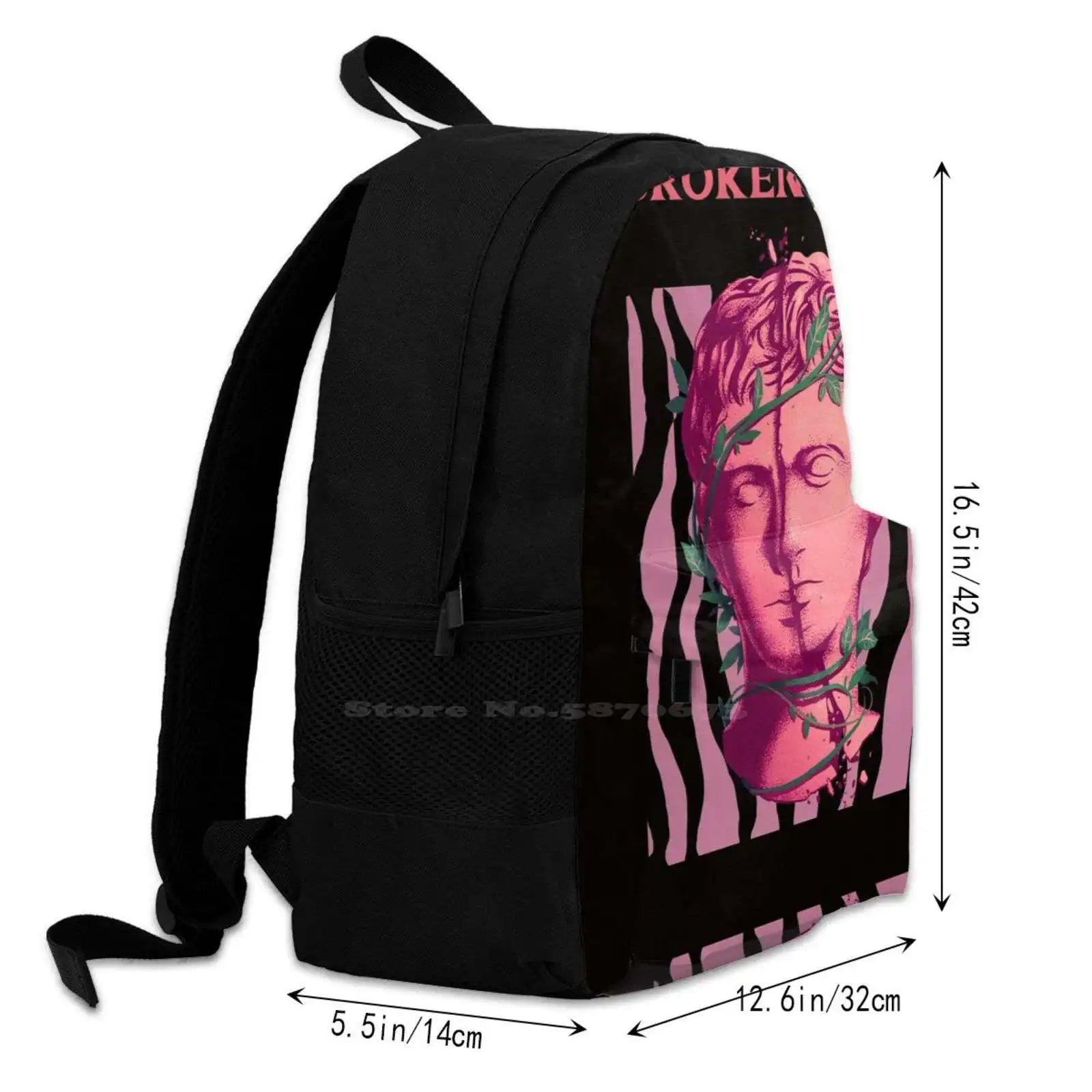 Broken Heart 3D Print Backpack Casual Bag Where Is The Love Summer Is