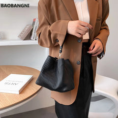 Winter PU Leather Women's Handbag Small Shoulder Bag