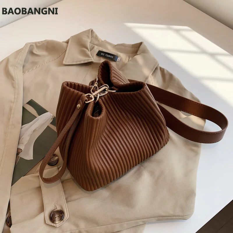 Winter PU Leather Women's Handbag Small Shoulder Bag