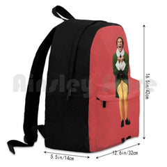 Buddy The Elf! Will Ferrell Elf Christmas Movie Outdoor Hiking Backpack