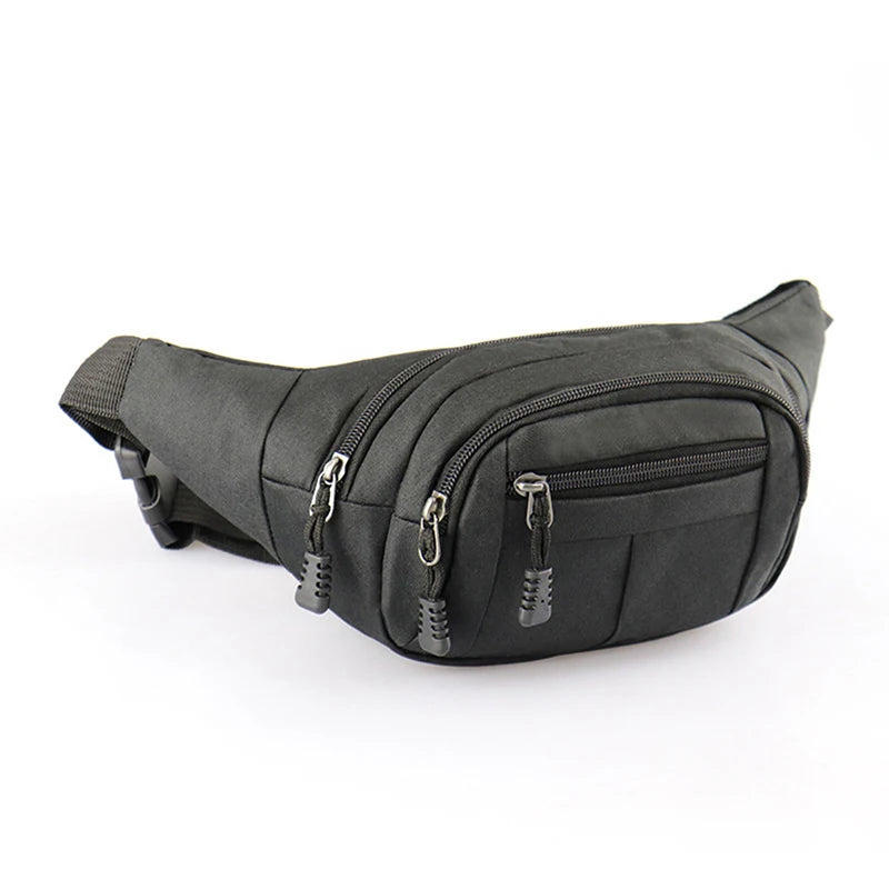 Leather Bum Bag Waist Belt with Zipper