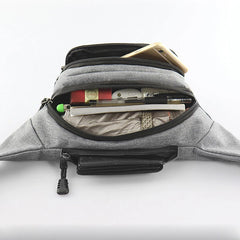 Leather Bum Bag Waist Belt with Zipper