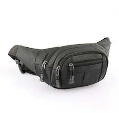 Leather Bum Bag Waist Belt with Zipper