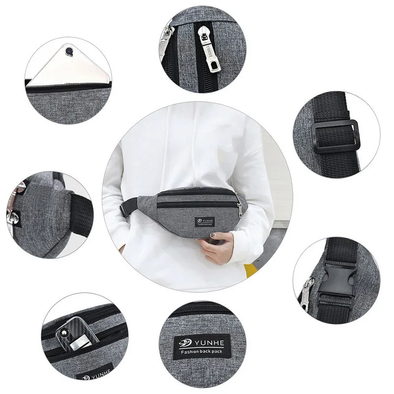 Waterproof Crossbody Fanny Pack Hip Bag for Men Women