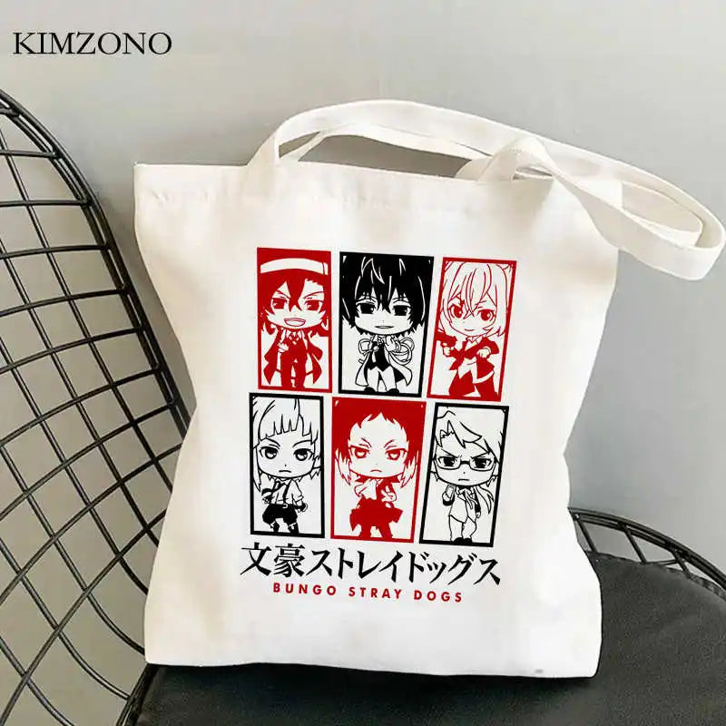 Bungou Stray Dogs tote bag canvas shopper recyclable woven shopping bag