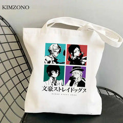 Bungou Stray Dogs tote bag canvas shopper recyclable woven shopping bag