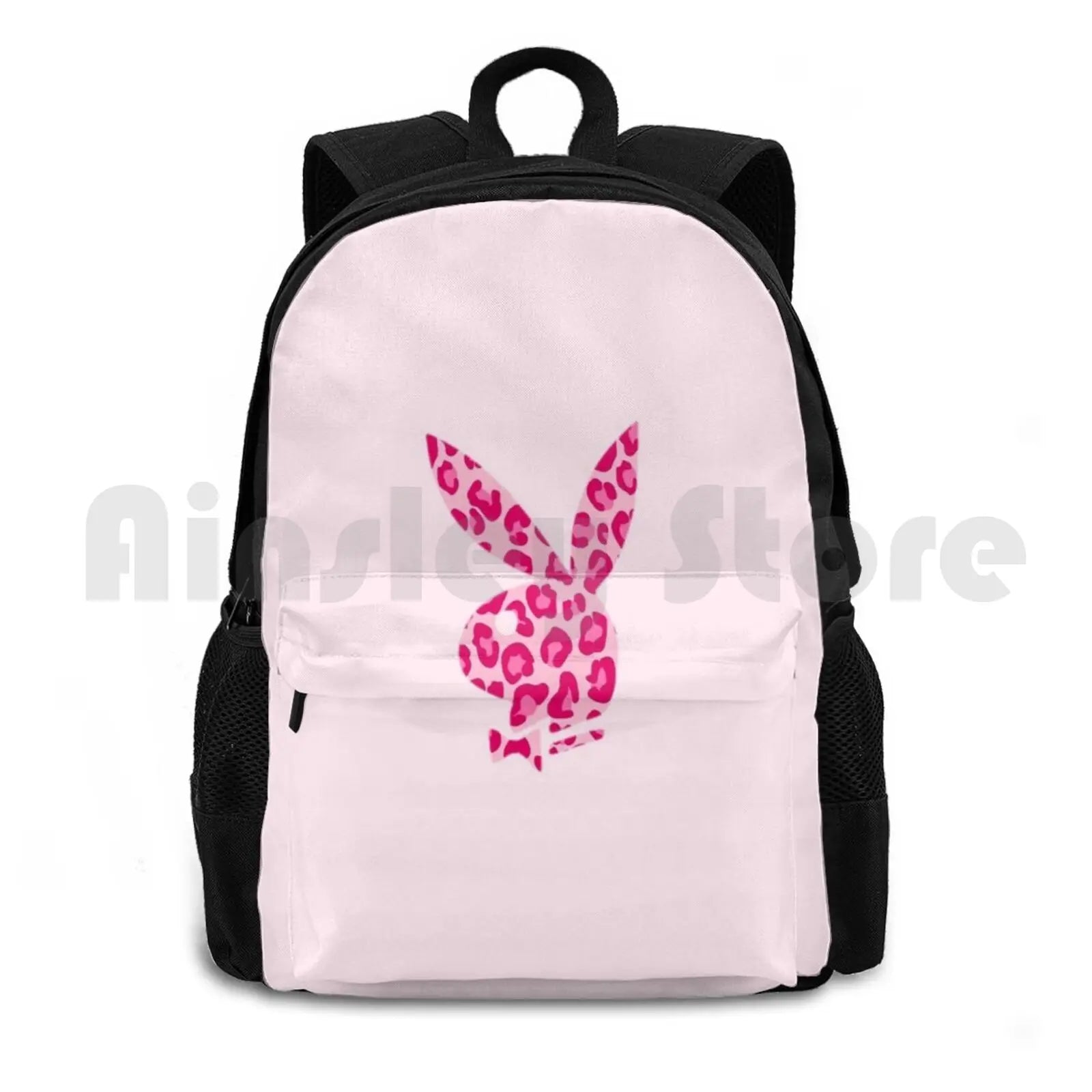 Bunny-Leopard Print Outdoor Hiking Backpack Waterproof Camping Travel