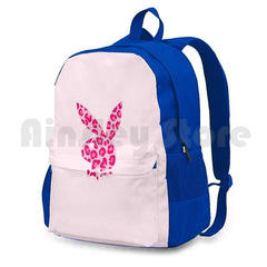 Bunny-Leopard Print Outdoor Hiking Backpack Waterproof Camping Travel