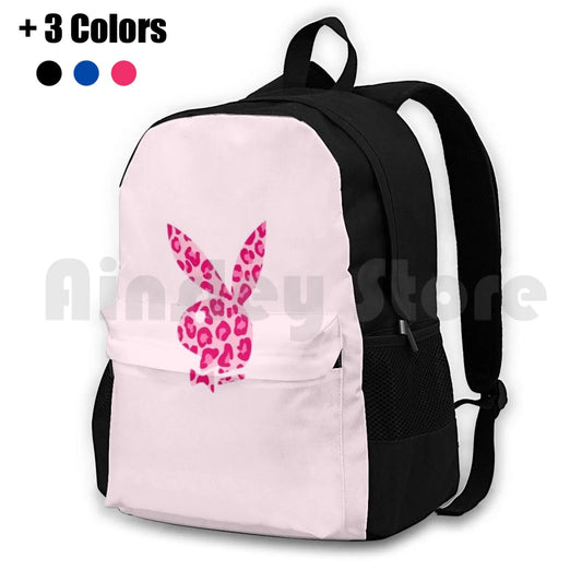 Bunny-Leopard Print Outdoor Hiking Backpack Waterproof Camping Travel