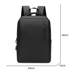 Men's Business Backpack USB Charging Waterproof Laptop Bag 15.6 Multi-function